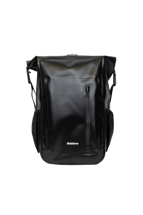 Finisterre Drift 30L Waterproof Roll Top Backpack - Black- Front