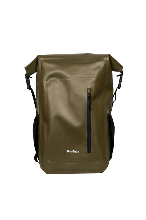 Finisterre Drift 30L Waterproof Roll Top Backpack - Olive- Front