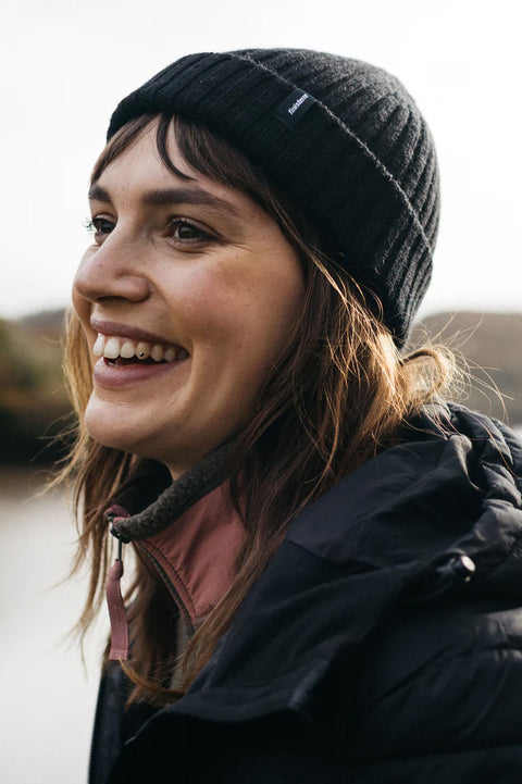 Finisterre Fisherman Beanie - Black - On Model