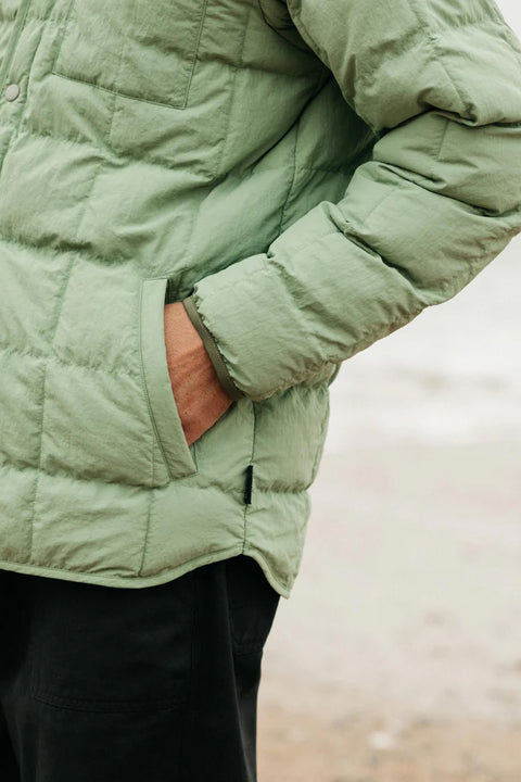 Finisterre Lapwing Shirt - Wild Sage - Front Pocket