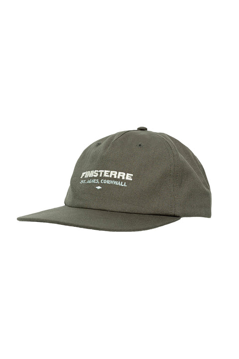 Finisterre Letterpress Usntructured Cap - Dark Olive- Front