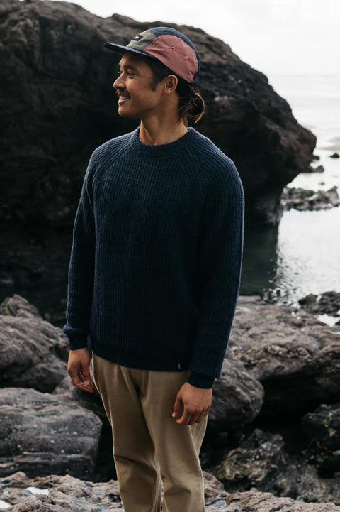 Finisterre Mora Knit Sweater- Navy