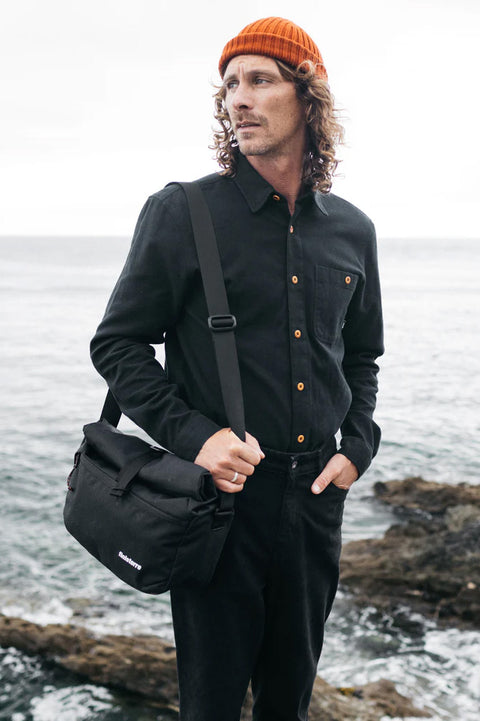 Finisterre Nautilus Crossbody Bag - Black - With Model