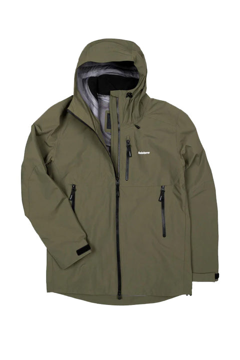 Finisterre Stormbird Jacket - Olive- Front not on model