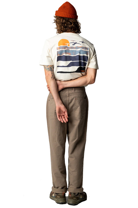 Finisterre Waves SS Tee - Ecru- Back