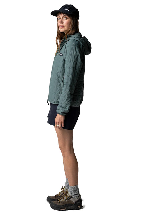 Finisterre Women's Firecrest Hooded Jacket - Deep Sea- Side