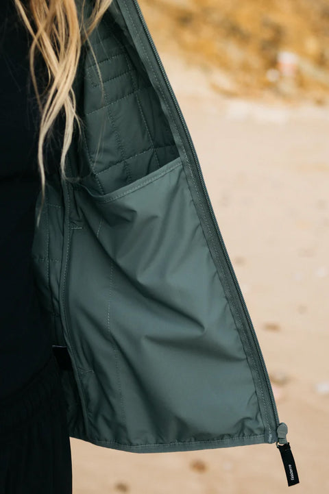 Finisterre Women's Firecrest Hooded Jacket - Deep Sea - Interior Drop Pocket