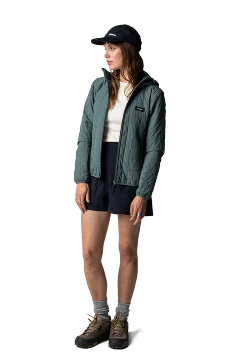 Finisterre Women's Firecrest Hooded Jacket - Deep Sea- Front
