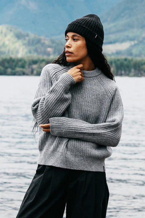 Finisterre Women's Mora Knit Sweater - Grey Blue