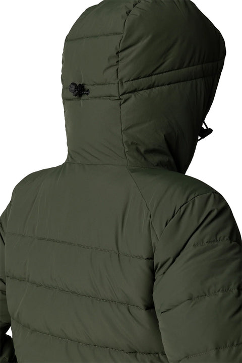 Finisterre Women's Nebulas Jacket - Timber Green- Back of hood