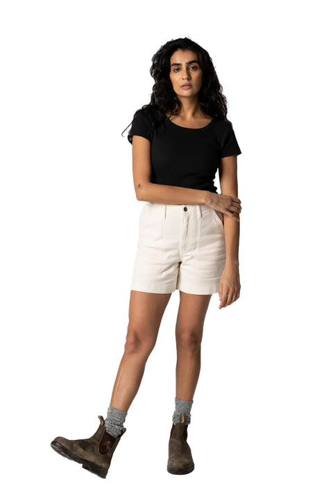 Finisterre Yarrel Short - Ecru- Front