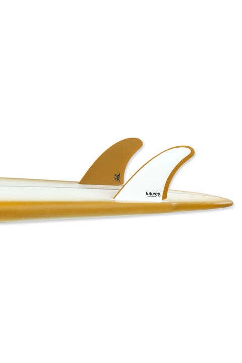 Futures Fins Christenson Twin Fin - Brown / White - On Board