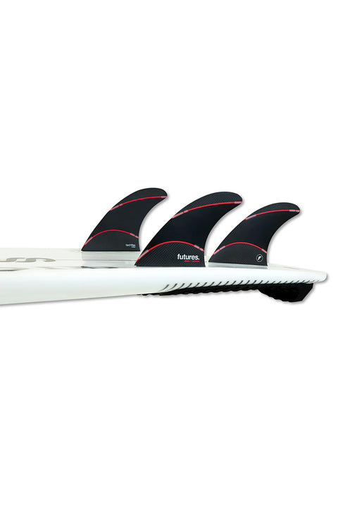Futures Fins Jordy Signature Large Techflex Thruster Set - Black - On Board