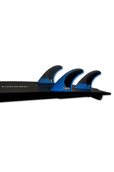 Futures Fins R6 Blackstix Thruster Fin - Blue - On Board