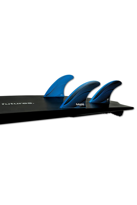 Futures Fins Legacy R6 HC Thruster Fin - Blue - On Board
