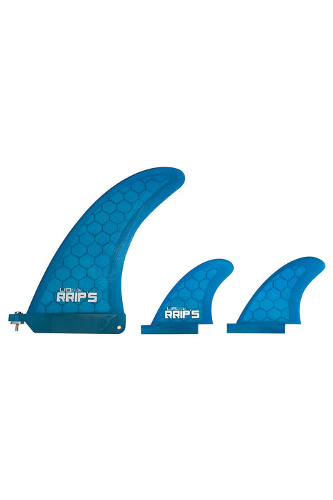 Lib Tech 6.5" Single Fin + Side Bites Fin Set - Blue