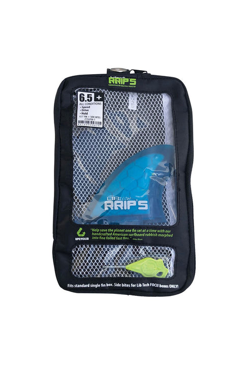 Lib Tech 6.5" Single Fin + Side Bites Fin Set - Blue - Packaging