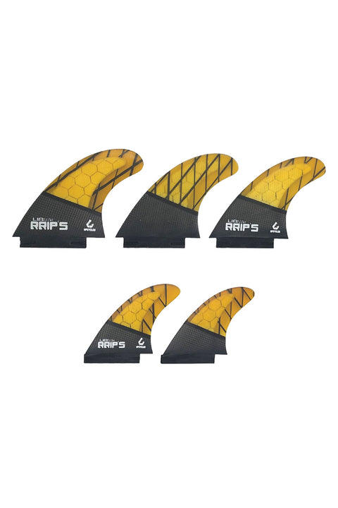 Lib Tech Tri Quad Medium Fin Set - Yellow