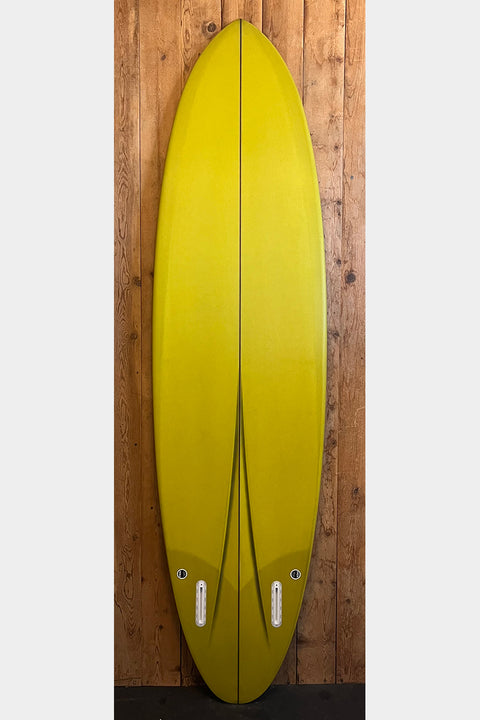 Love Machine 7'0" FM Surfboard - Yellow / White - Bottom