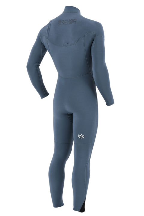 Manera X10D 4/3 Chest Zip Wetsuit - Pewter - Back