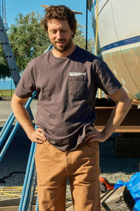 Mollusk Olde Whale Tee - Faded Black