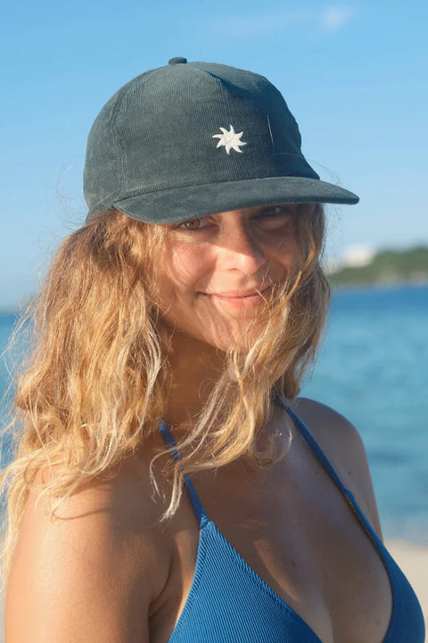 Mollusk Sunsplash Polo Hat - Rover Green - On Model