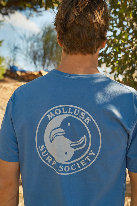 Mollusk Surf Society Tee - True Blue - Back