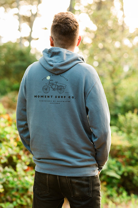 Moment Beach Bike Pullover Hoodie - Pigment Slate Blue - Back Male