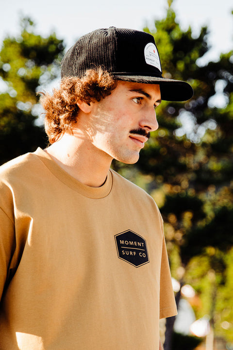 Moment Board Stack Corduroy Hat - Black - On Model