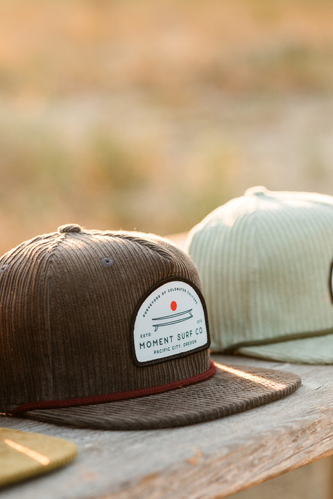 Moment Board Stack Corduroy Hat - Charcoal
