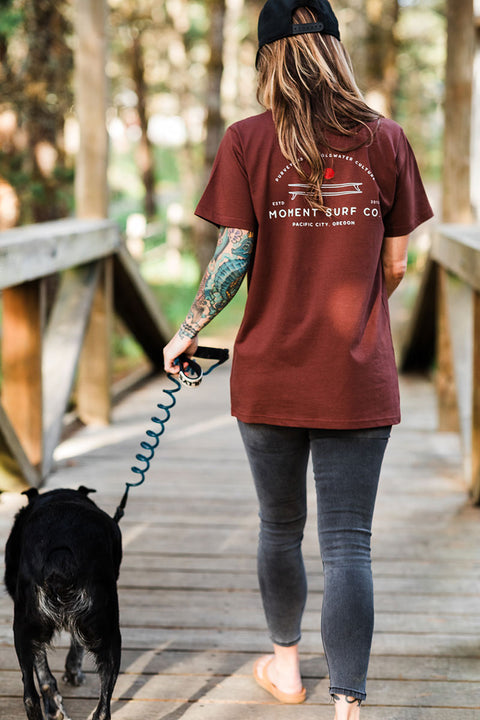 Moment Women's Board Stack Tee - Chestnut - Back 2