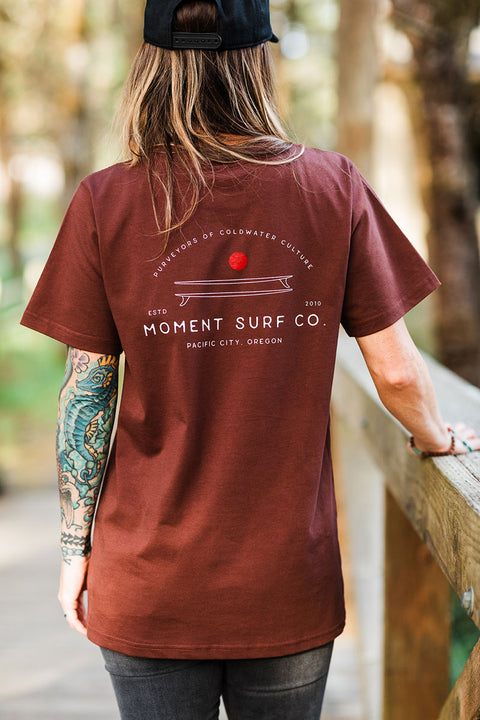 Moment Women's Board Stack Tee - Chestnut - Back
