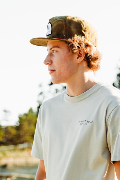 Moment Kelp Friends Corduroy Hat - Crocodile - Closeup