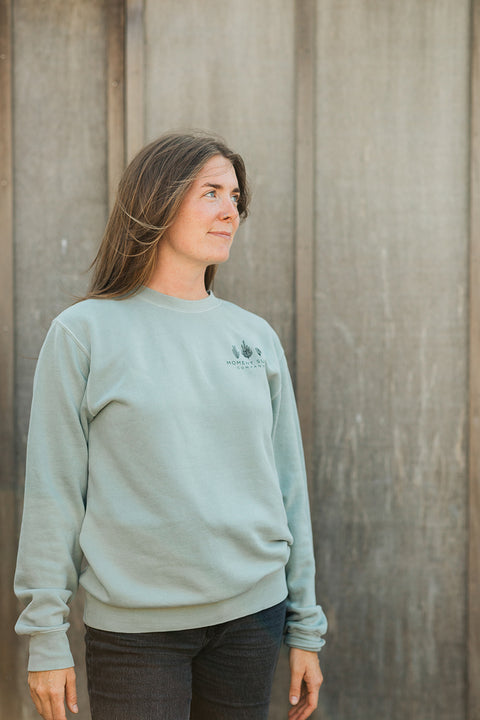 Moment Kelp Friends Crew Sweatshirt - Sage - Front 2