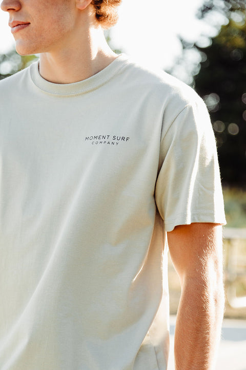 Moment Surf Shack Organic Tee - Dolphin - Front