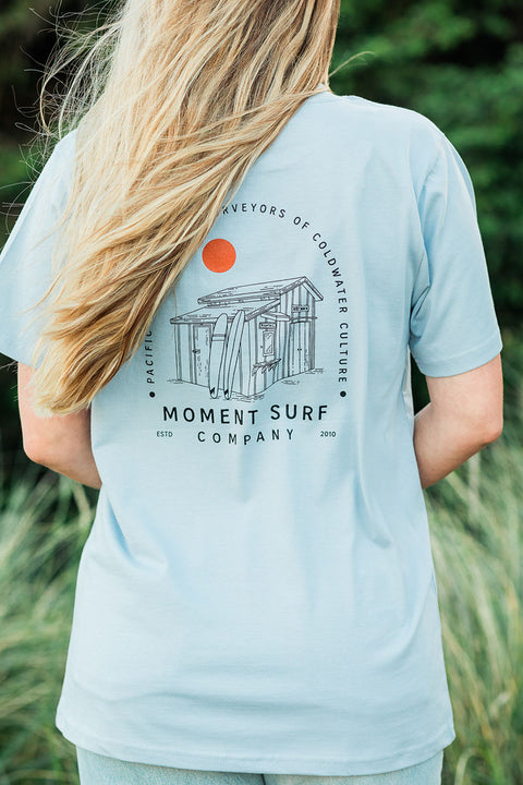 Moment Women's Surf Shack Tee - Powder - Back