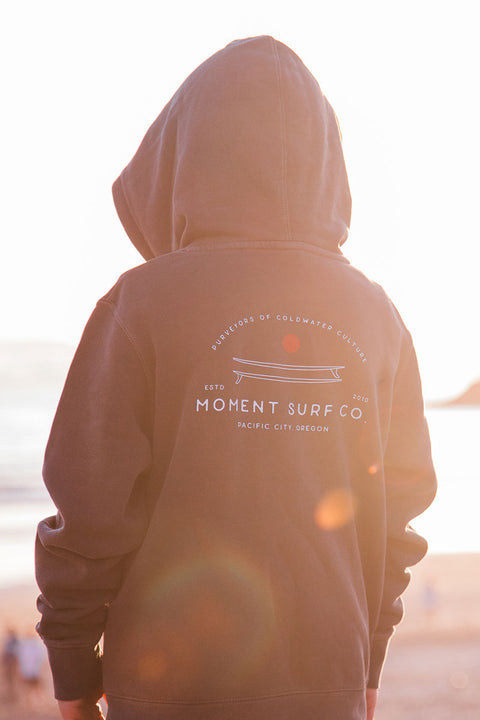 Moment Youth Board Stack Hoodie - Pigment Black - Back