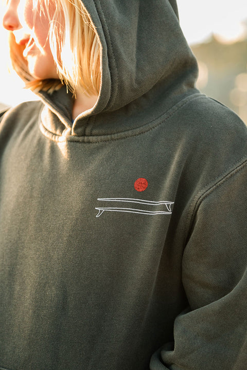 Moment Youth Board Stack Hoodie - Pigment Black - Front