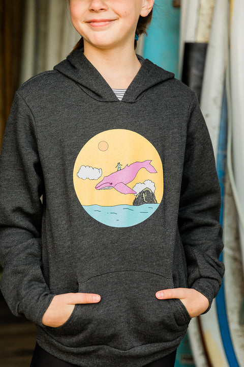 Moment Youth Gaz Whale Rider Hoodie - Dark Grey Heather