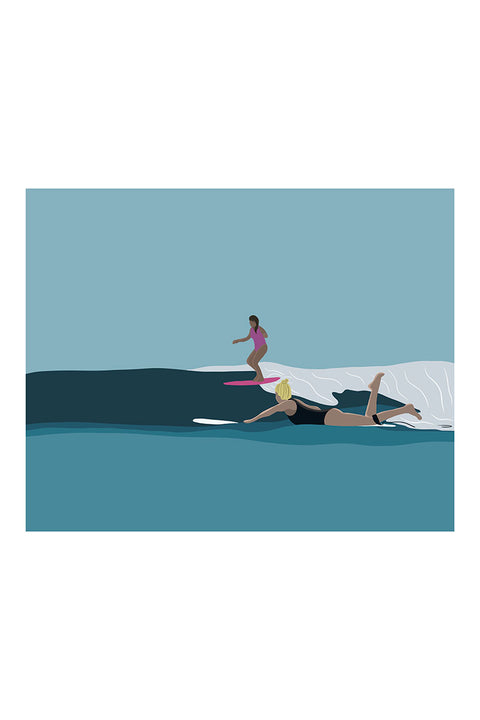 Muted Colors 8" x 10" Surf Art Prints - Friends
