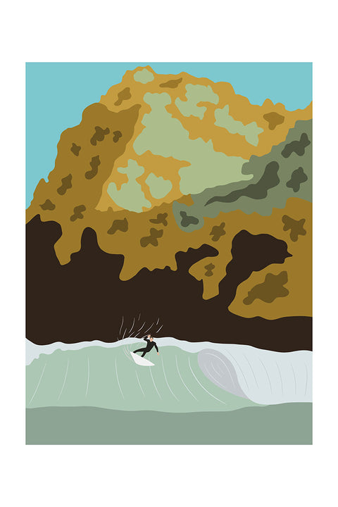 Muted Colors 8" x 10" Surf Art Prints - The Turn