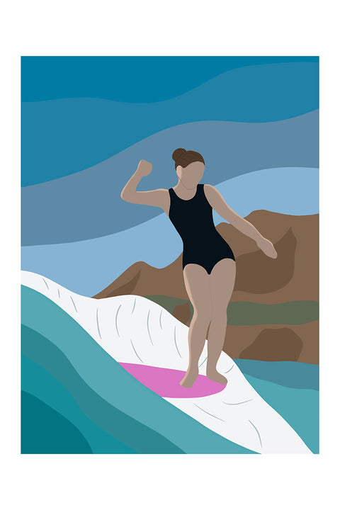 Muted Colors 8" x 10" Surf Art Prints - Tropical Toes