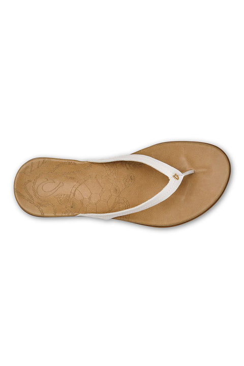 Olukai Women's Honu Sandals - Bright White / Golden Sand