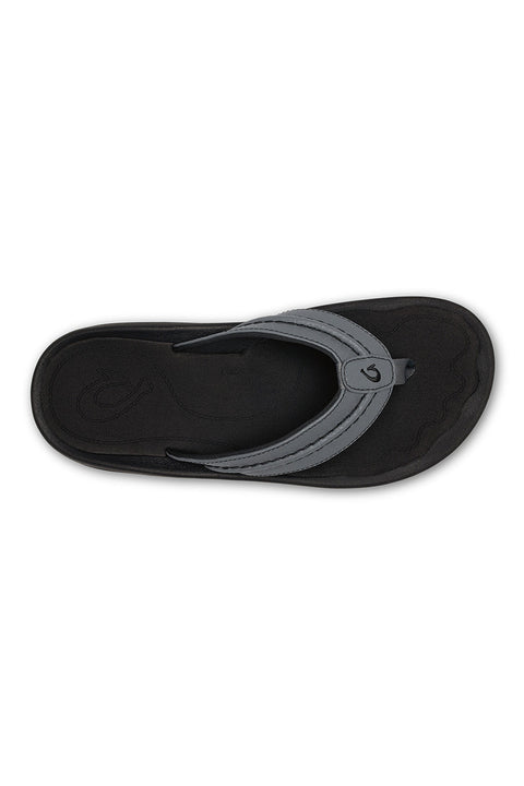 Olukai Hokua Sandals - Rock / Black- Top