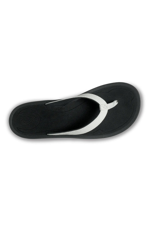 Olukai Kulapa Kai Sandals - White / Black - Top View