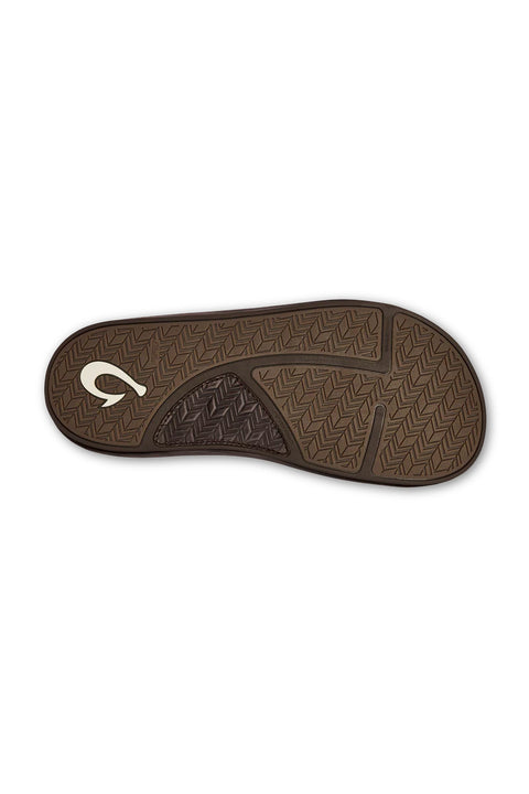 Olukai 'Ilikai Leather Sandal - Dark Wood / Dark Wood - Bottom