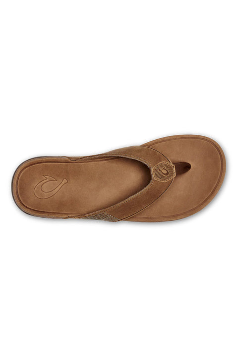 Olukai Tuahine Leather Sandals - Toffee - Top