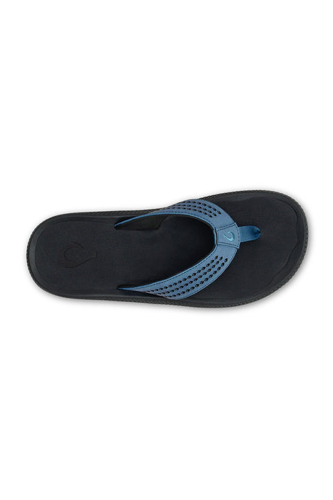 Olukai Ulele Sandal - Blue Fog / Lava Rock - Top