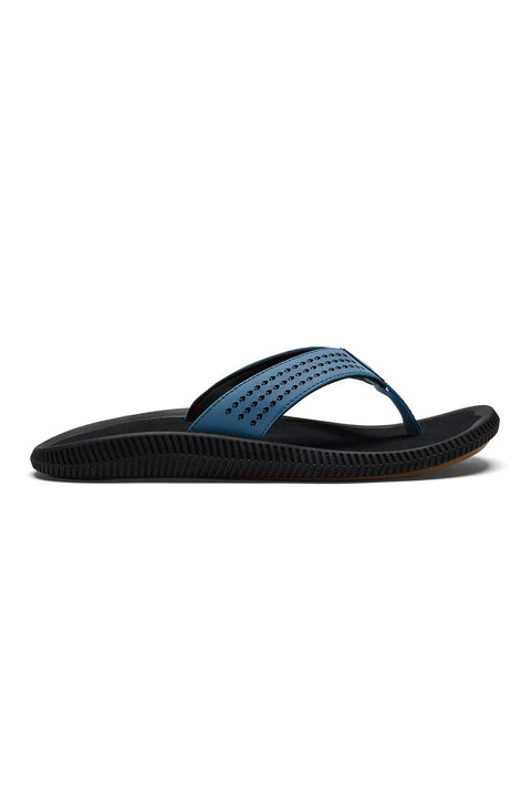 Olukai Ulele Sandal - Blue Fog / Lava Rock - Side