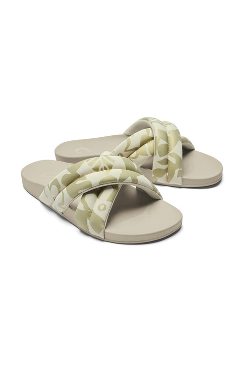 Olukai Women's Hila Sandal - Bubbly / Puka - Both Sandals